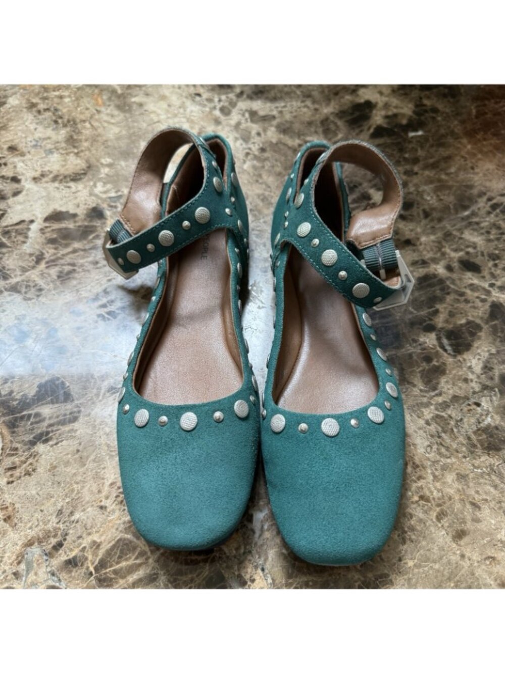 Free People Women's Mystic Mary Jane Deep Teal Flats NWOB (MSRP 148) Size 6.5 - Picture 4 of 7